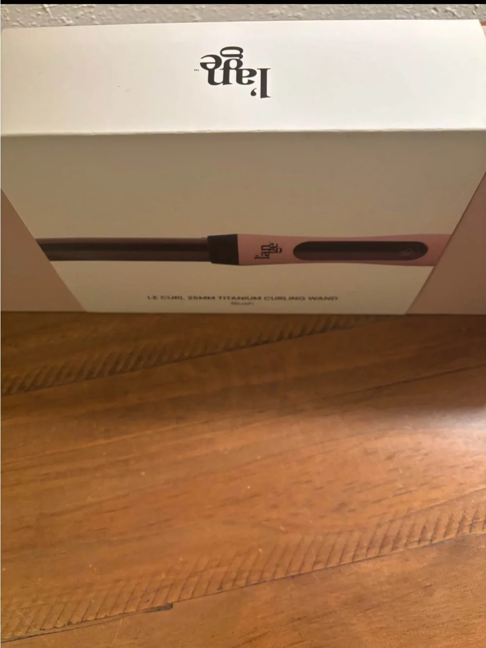 NEW in Box! L'ange Le Curl 25mm titanium curling waving wand iron in blush pink